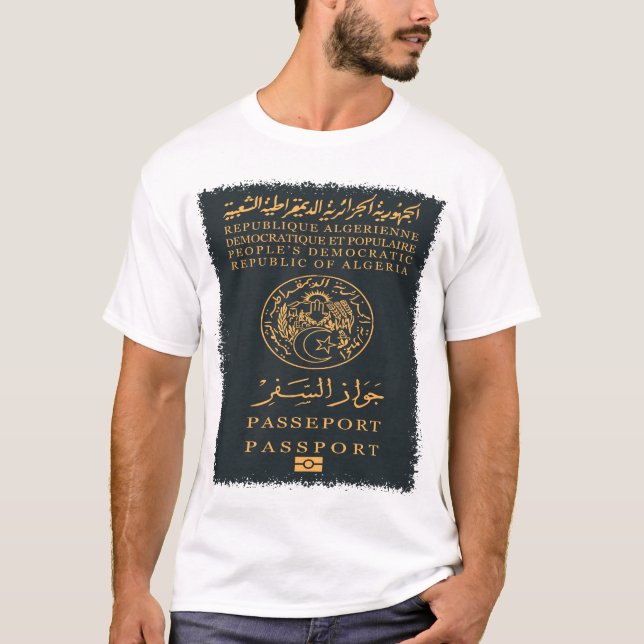 Camiseta Cubierta del pasaporte de Argelia (Anverso)