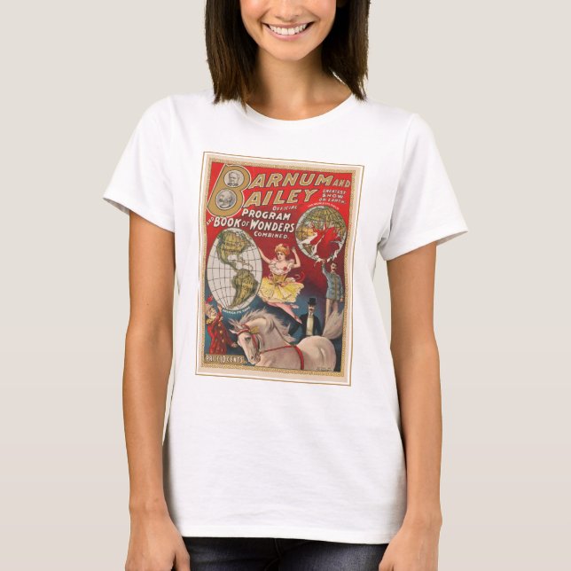 Camiseta Cubierta Del Programa Barnum Y Bailey Vintage (Anverso)
