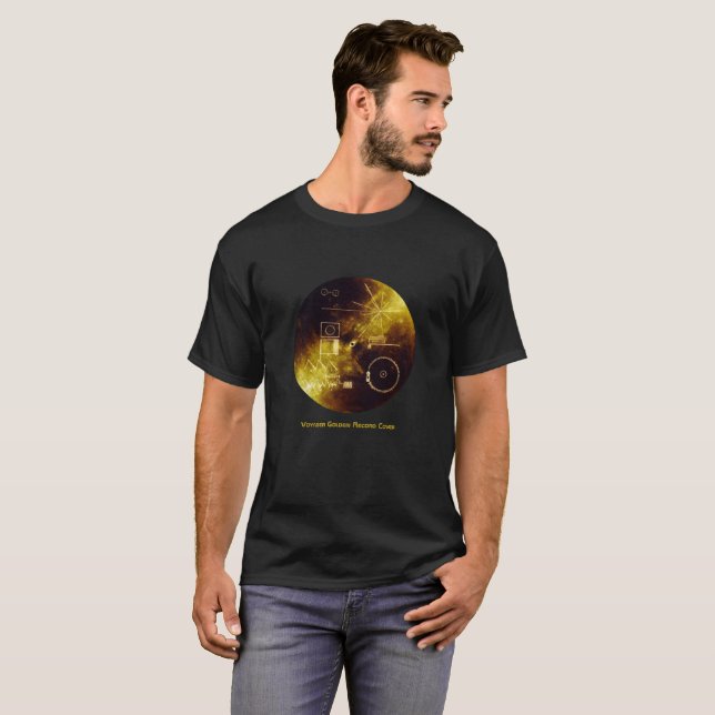 Camiseta Cubierta del registro de oro de la nave espacial V (Anverso completo)
