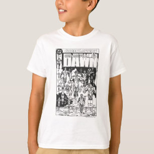 Camiseta Cubierta esmeralda del amanecer, blanco y negro