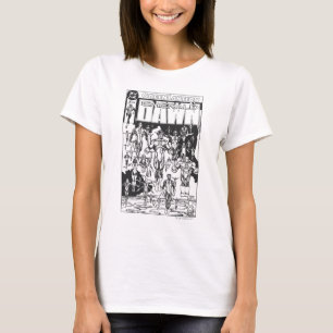 Camiseta Cubierta esmeralda del amanecer, blanco y negro