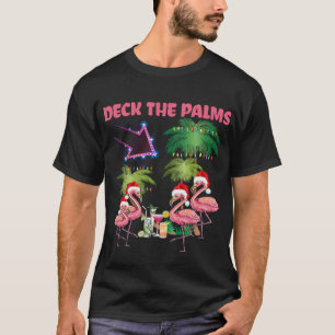 Camiseta Cubierta Las Palmas Flamingo Navidades Tropicales