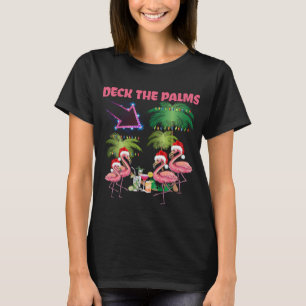 Camiseta Cubierta Las Palmas Flamingo Navidades Tropicales 