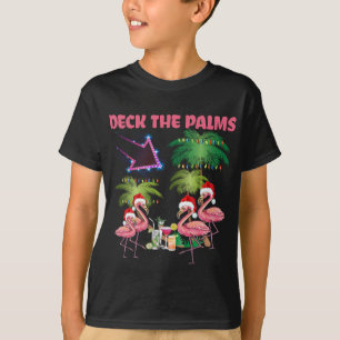 Camiseta Cubierta Las Palmas Flamingo Navidades Tropicales