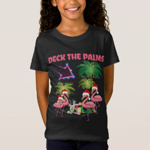 Camiseta Cubierta Las Palmas Flamingo Navidades Tropicales 