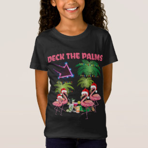 Camiseta Cubierta Las Palmas Flamingo Navidades Tropicales 