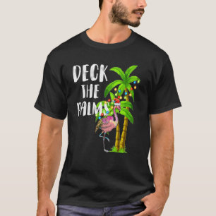 Camiseta Cubierta Las Palmas Navidades Tropicales Flamingos