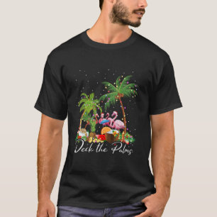 Camiseta Cubierta Las Palmeras Navidades Flamingo Palm Tree