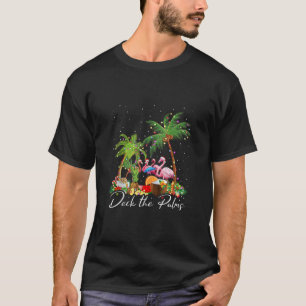 Camiseta Cubierta Las Palmeras Navidades Flamingo Palm Tree