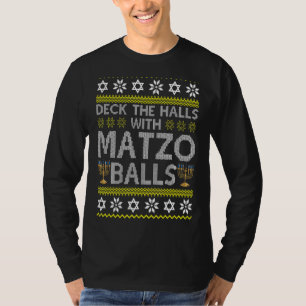 Camiseta Cubierta Los Salones Con Matzo Balls Chanukkah Ugl