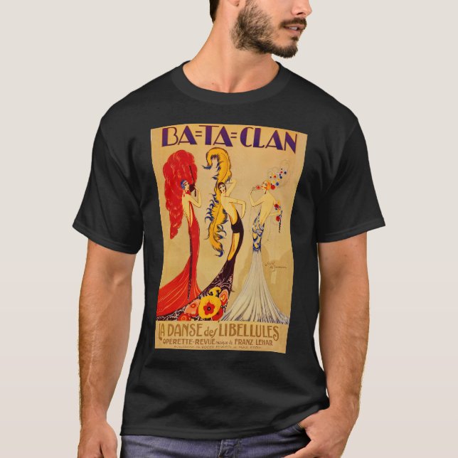 Camiseta Cubierta musical de hojas de arte deco (Anverso)