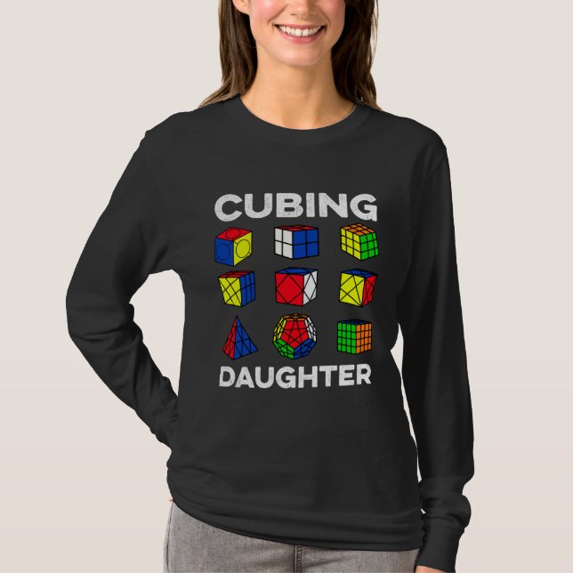 Camiseta Cubing Daughter Speedcubing Speedsolving Cuber (Anverso)
