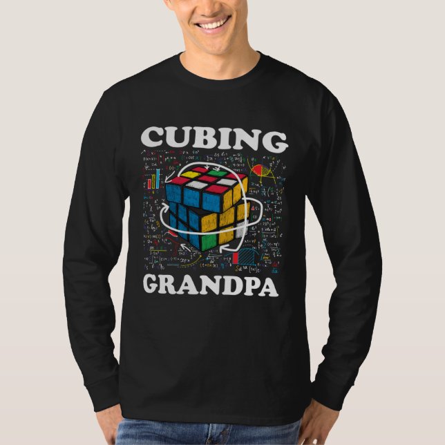 Camiseta Cubing Grandpa Speed Cubing Math (Anverso)