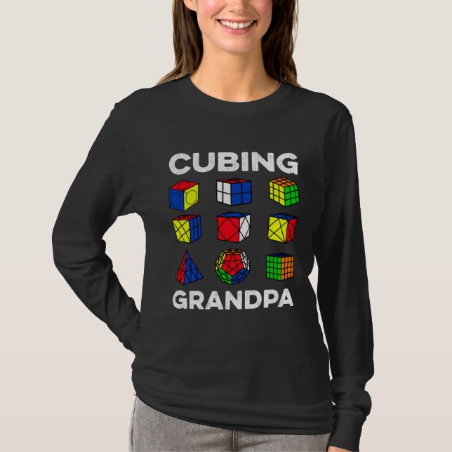 Camiseta Cubing Grandpa Speedcubing Speedsolving Cuber (Anverso)