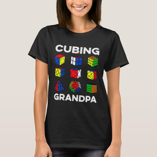 Camiseta Cubing Grandpa Speedcubing Speedsolving Cuber (Anverso)