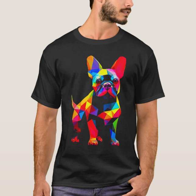 Camiseta Cubismo pop francés de perros toros (Anverso)