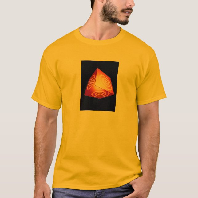 Camiseta Cubo 3D con diseño de molinete (Anverso)