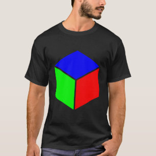 Camiseta Cubo - Azul, Verde y Rojo