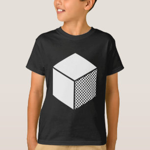 Camiseta Cubo - Blanco sobre oscuro