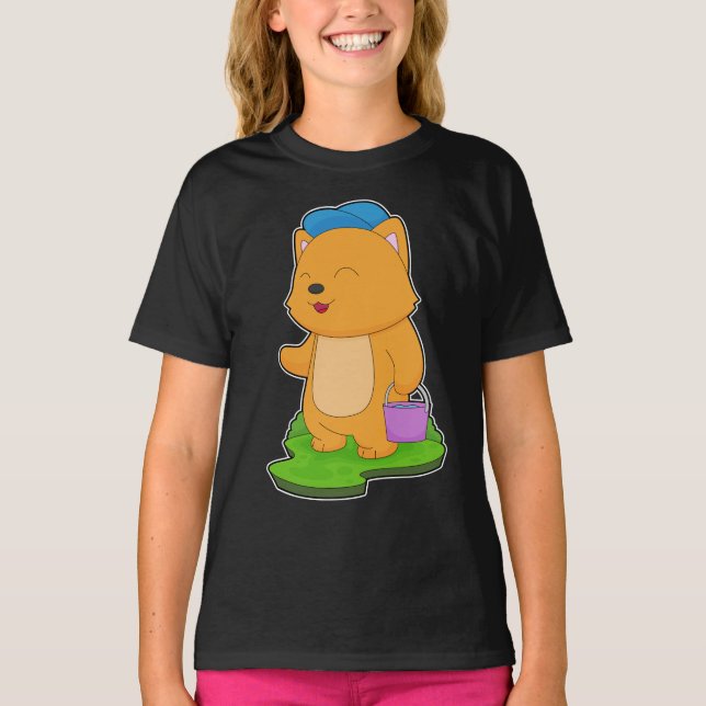 Camiseta Cubo de agua para gatos (Anverso)