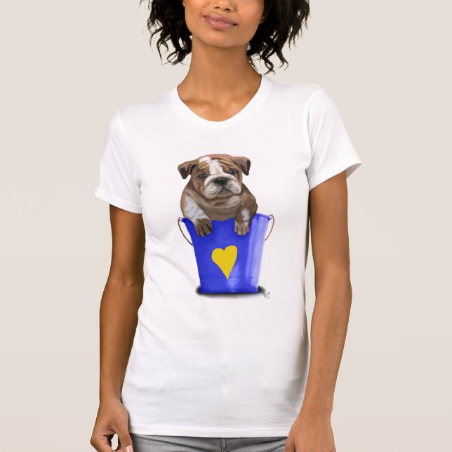 Camiseta Cubo De Amor Azul bulldog (Anverso)