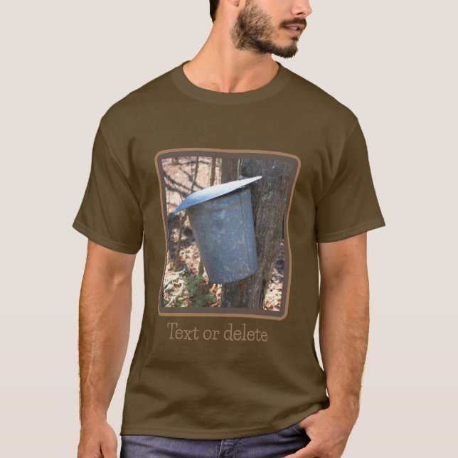 Camiseta Cubo De Basura De Azúcar De Jarabe De Arce Sobre E (Anverso)