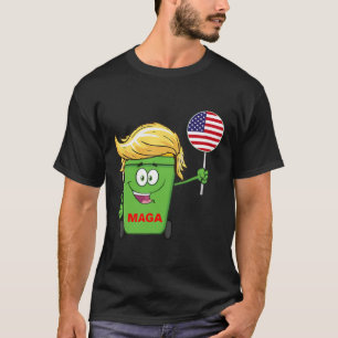 Camiseta Cubo de basura de dibujos animados mega Trump dive
