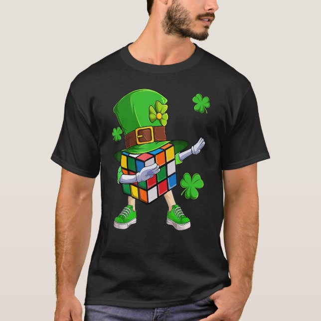 Camiseta Cubo de Dabbing Speed Cubing Rompecabezas Matemáti (Anverso)