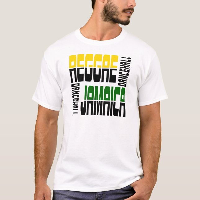 Camiseta Cubo de pasillo de danza de Jamaica del reggae, 3 (Anverso)