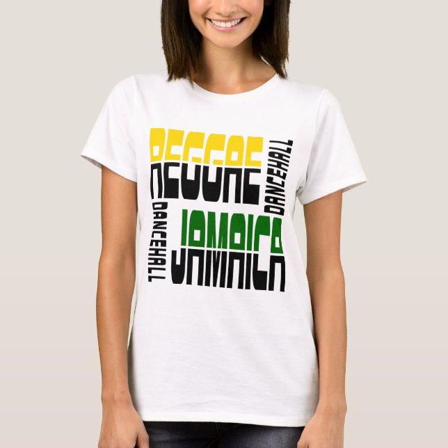 Camiseta Cubo de pasillo de danza de Jamaica del reggae, 3 (Anverso)