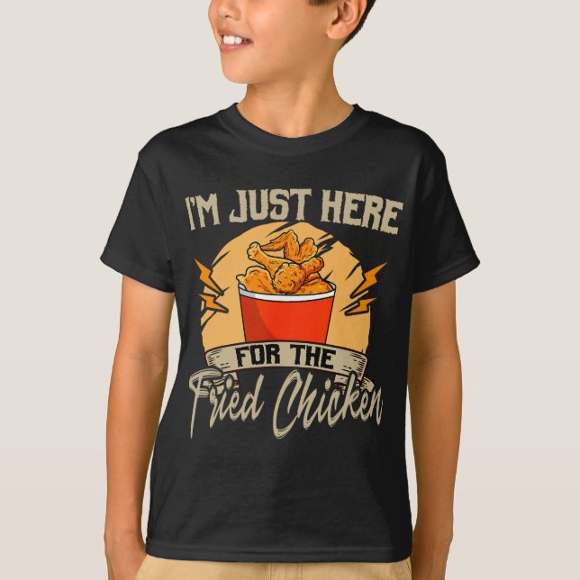 Camiseta Cubo de Pollo Frito Amante de la Comida Restaurant (Anverso)