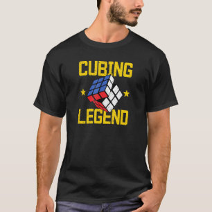 Camiseta Cubo de rompecabezas competitivo leyenda del cubo