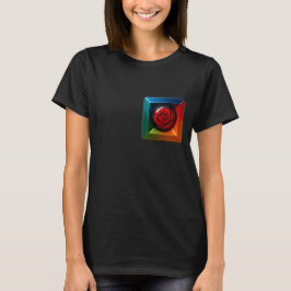 Camiseta Cubo de Rosa Arcoíris