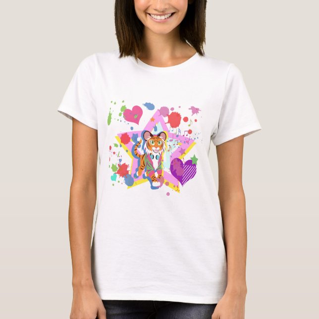 Camiseta Cubo de tigre (Anverso)