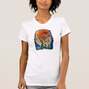 Camiseta Cubo de tigre de Amur Buhardilla de arte de fantas