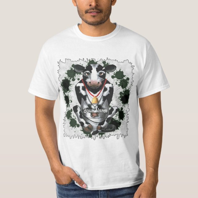 Camiseta Cubo de Vaca Tímida (Anverso)