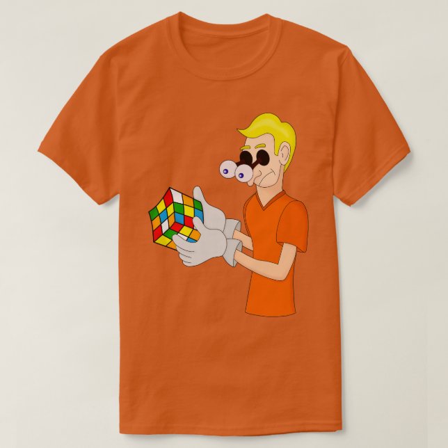Camiseta Cubo mágico asustado (Diseño del anverso)