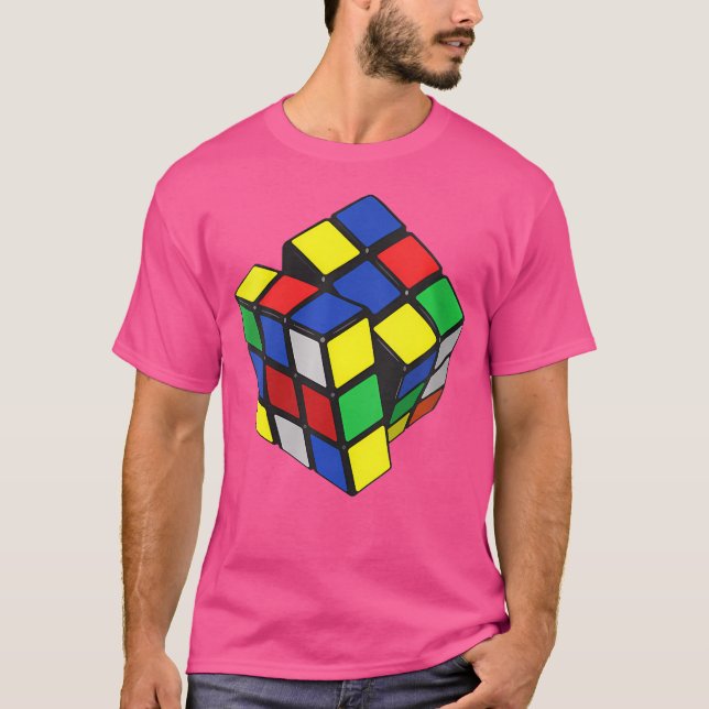 Camiseta Cubo mágico de mujer. (Anverso)