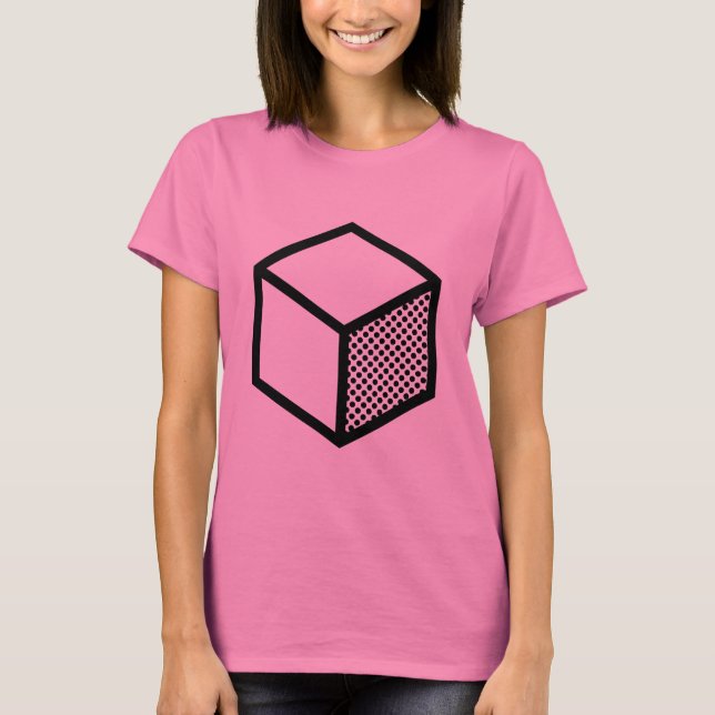 Camiseta Cubo - Negro en luz (Anverso)
