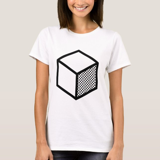 Camiseta Cubo - Negro en luz (Anverso)