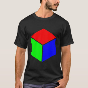 Camiseta Cubo - Rojo, Verde y Azul