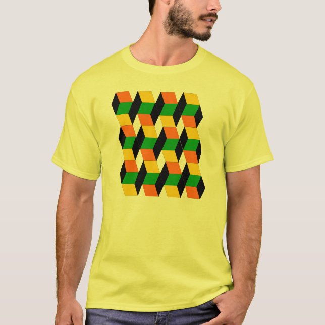Camiseta cubos 3D (Anverso)