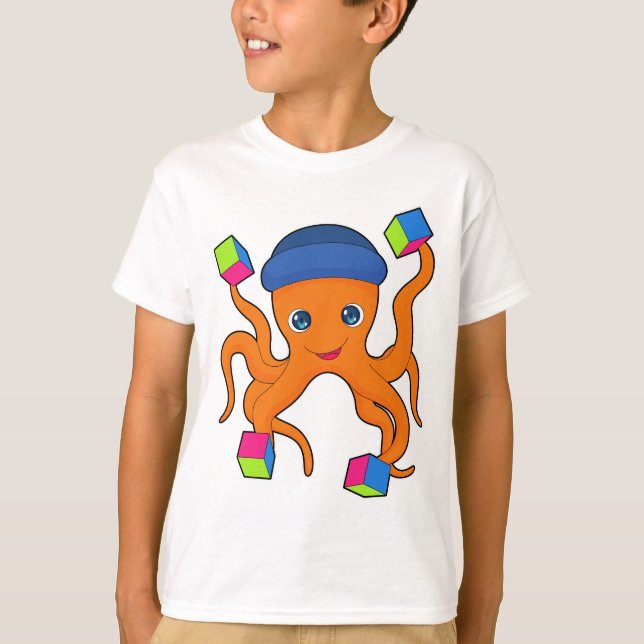 Camiseta Cubos de Pulpo (Anverso)