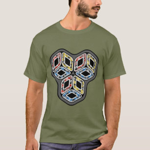 Camiseta Cubos tridimensionales coloridos