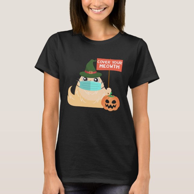 Camiseta Cubra su gato de bruja de Meowth Halloween 2020 co (Anverso)