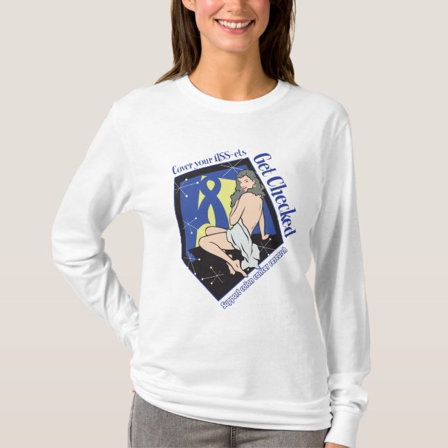Camiseta Cubra sus activos CONSIGUEN comprobado - cáncer de (Anverso)