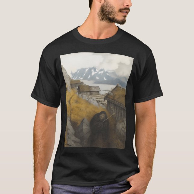 Camiseta Cubre Todo El País Por Theodor Kittelsen. (Anverso)