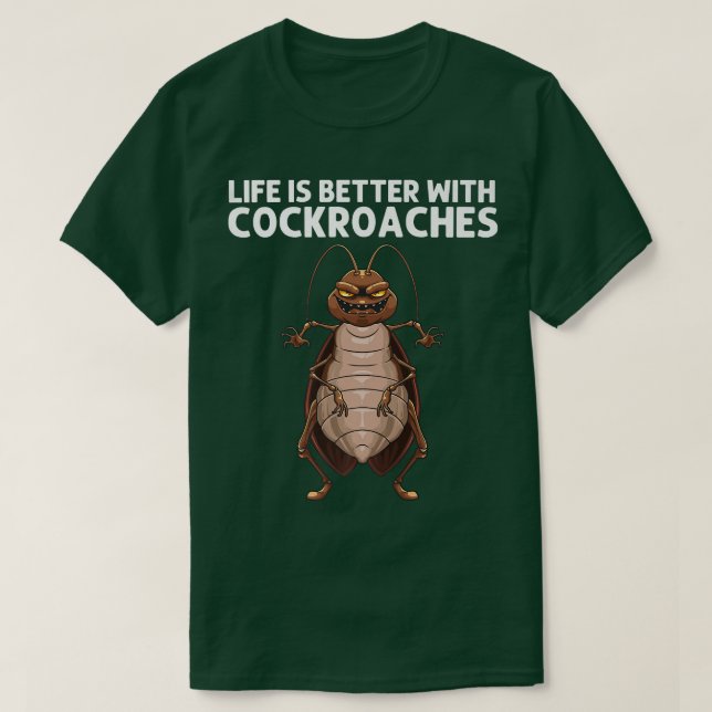Camiseta Cucaracha Graciosa Para Hombres Entomología Femeni (Diseño del anverso)