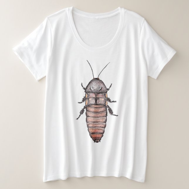 Camiseta Cucaracha Plus tamaño (Anverso del diseño)