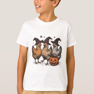 Camiseta Cuchara de Halloween de pollo de calabaza de otoño